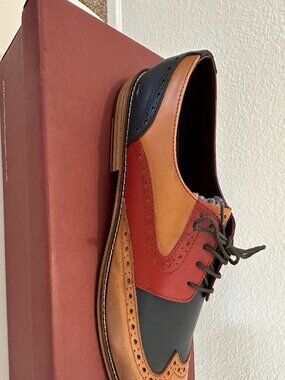 London Brogues "Tommy" Multi-Color Leather Derby Brogue Shoes